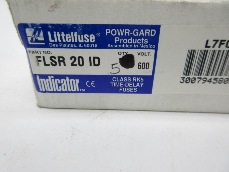 LITTELFUSE FLSR20ID 600VAC, 20A (PKG OF 5) (WH/BL) NSMP