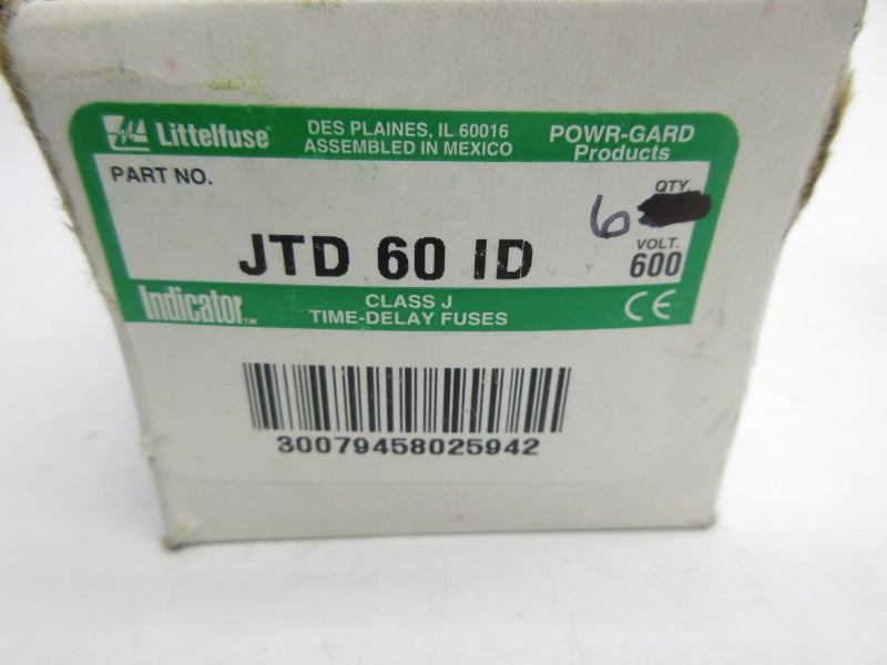 LITTELFUSE JTD60ID 600VAC 60A (PKG OF 6) (WH/GR) NSMP