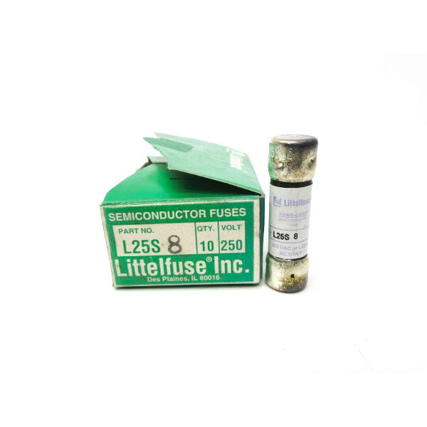 LITTELFUSE L25S8 250VAC 8A (PKG OF 10) (GR/PU) NSMP