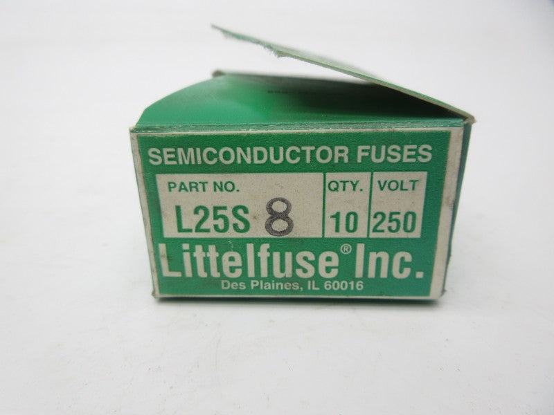 LITTELFUSE L25S8 250VAC 8A (PKG OF 10) (GR/PU) NSMP