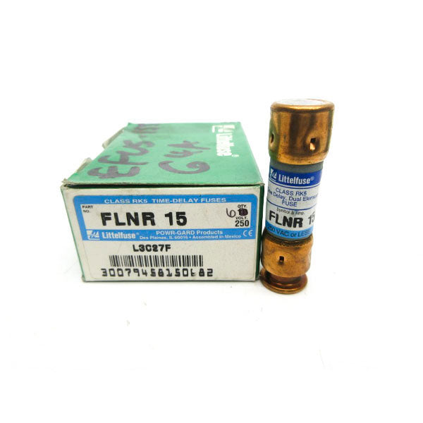 LITTELFUSE FLNR15 250VAC 15A (PKG OF 6) (GR/BL) NSMP