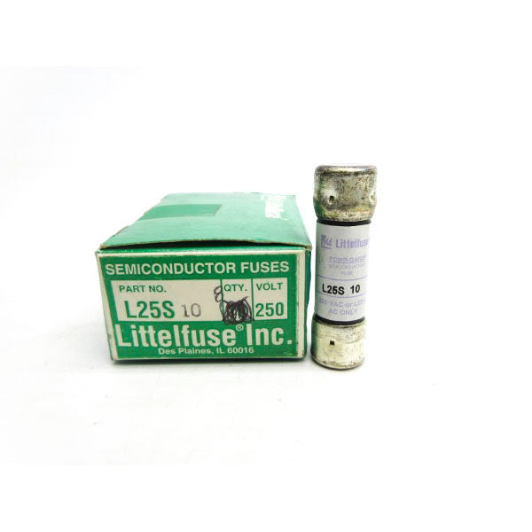 LITTELFUSE L25S10 250VAC 10A (PKG OF 8) (GR/PU) NSMP