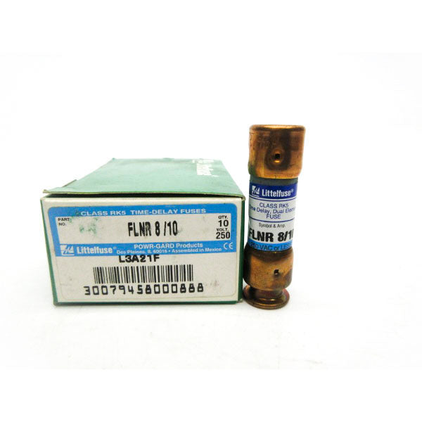 LITTELFUSE FLNR8/10 250VAC 8/10A (PKG OF 10) (GR/BL) NSMP