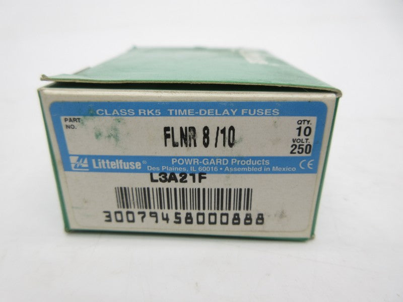 LITTELFUSE FLNR8/10 250VAC 8/10A (PKG OF 10) (GR/BL) NSMP