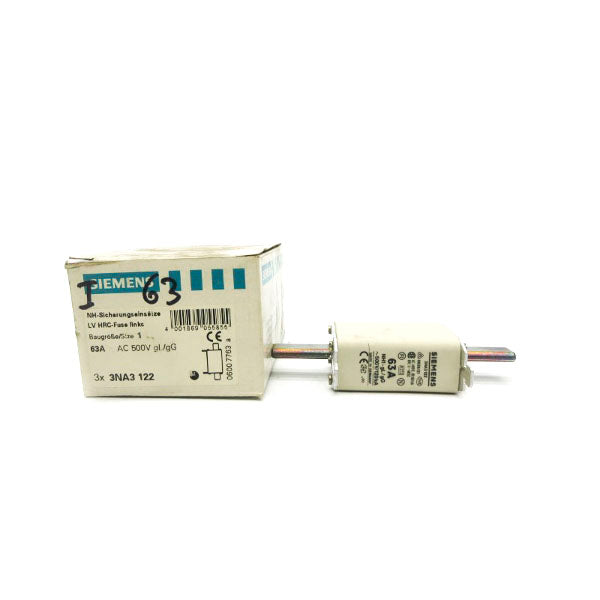 SIEMENS 3NA3122 500VAC 63A (PKG OF 3) NSMP