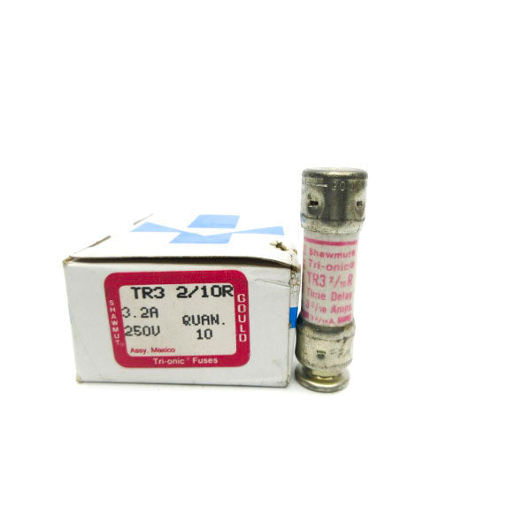 GOULD SHAWMUT TR3-2/10R 250VAC 3-2/10A (PKG OF 10) (WH/GR) NSMP