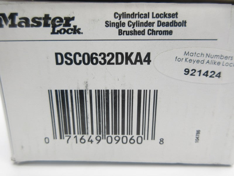 MASTER LOCK DSC0632DKA (NO KEY) NSMP