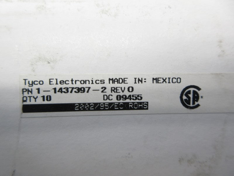 TYCO ELECTRONICS 1-1437397-2 REV. 0 (PKG OF 10) NSMP