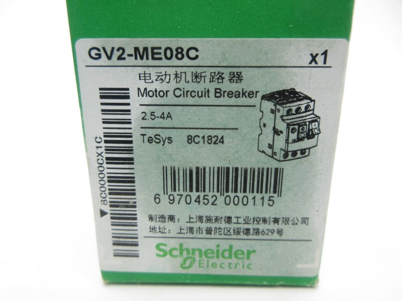 SCHNEIDER ELECTRIC GV2-ME08C 2.5-4A NSMP