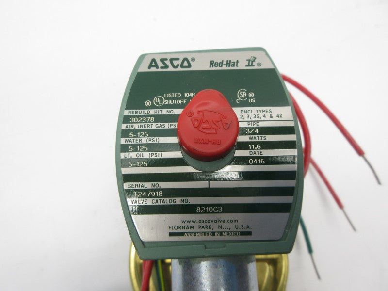 ASCO 8210G3 24VDC 5-125PSI 3/4" NSNP