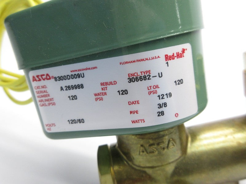 ASCO 8300D009U 120V 120PSI 3/8" NSNP
