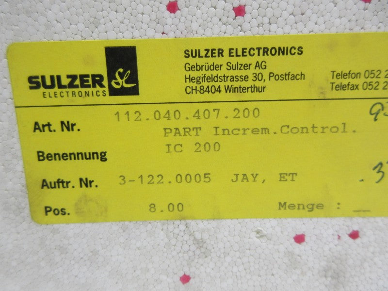 SULZER 112.040.407.200 IC200 NSMP