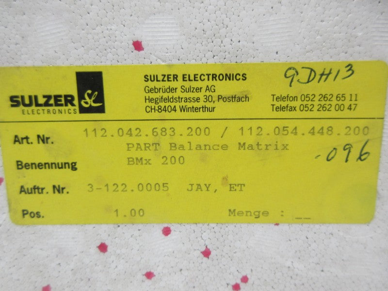 SULZER 112.054.448.200 BMX200 NSMP