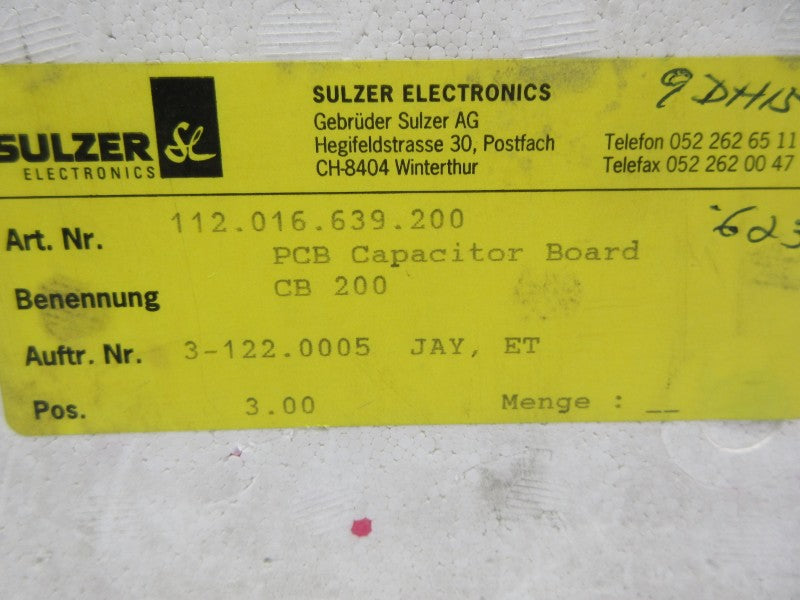 SULZER 112.016.639.200 CB200 NSMP