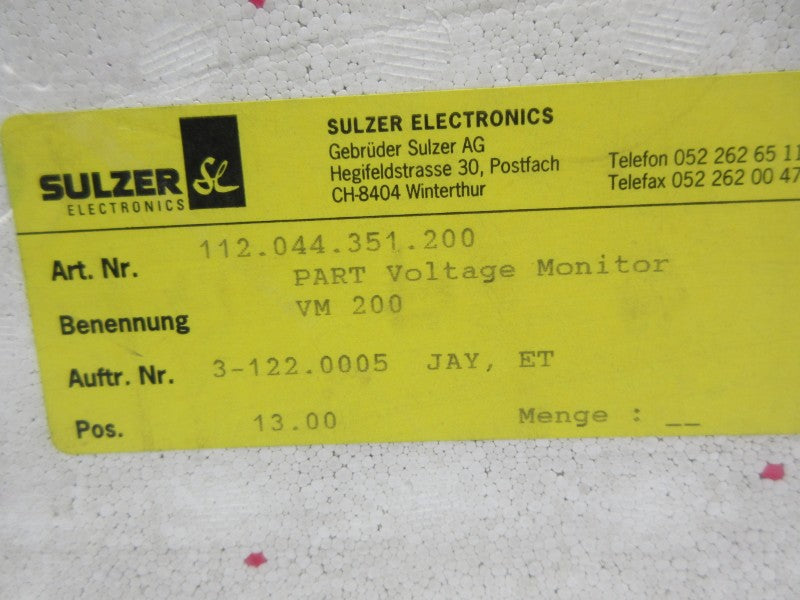 SULZER 112.044.351.200 VM200 NSMP