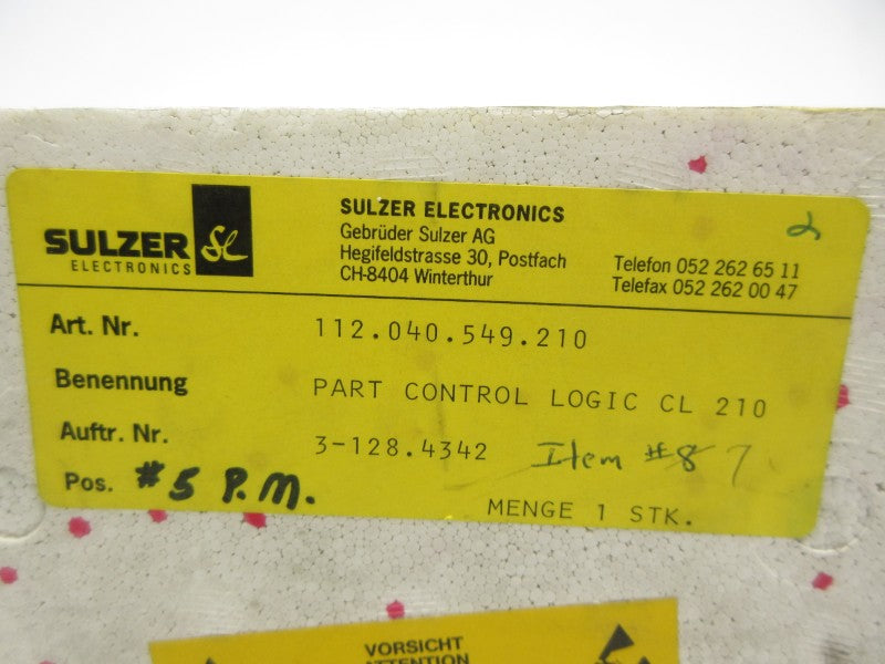 SULZER 112.040.549.210 CL210 NSMP