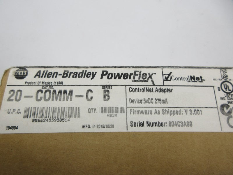 ALLEN BRADLEY 20-COMM-C SER. B F/W V3.001 5VDC NSFS