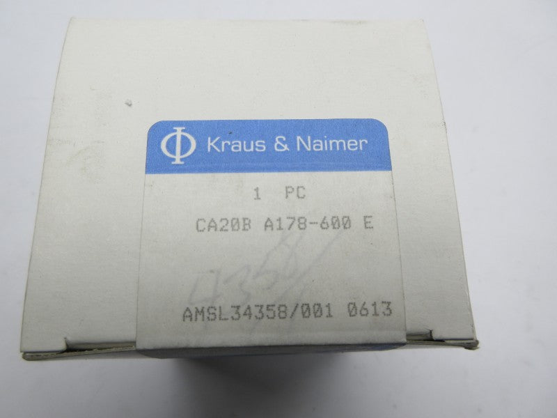 KRAUS & NAIMER CA20B-A178-600-E NSFS