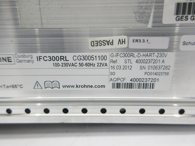 KROHNE G-IFC300RL-D-HART-230V 100-230VAC NSNP