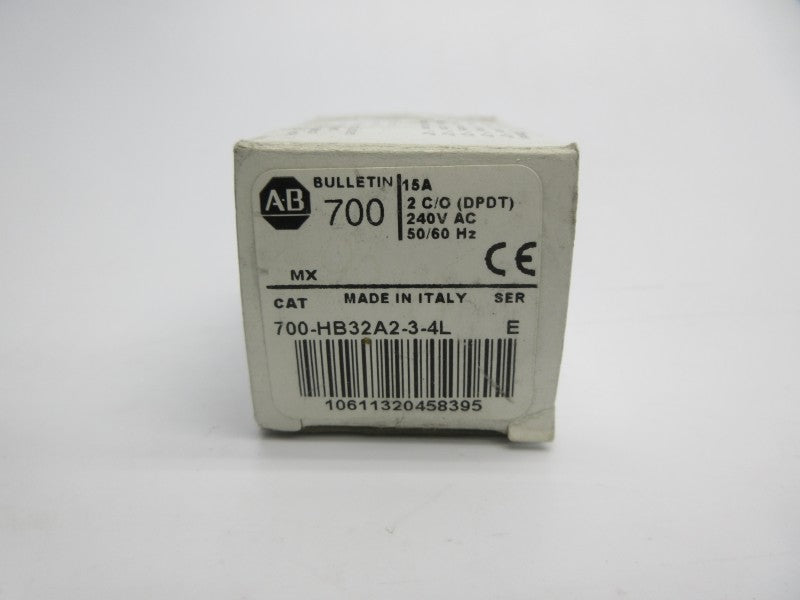 ALLEN BRADLEY 700-HB32A2-3-4L SER. E 240VAC 15A (WH) NSMP