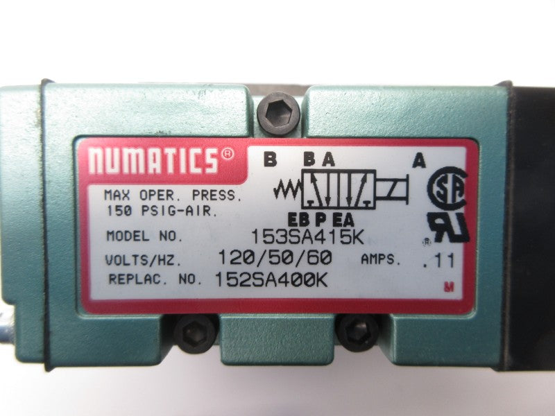 NUMATICS 152SA400K 120V .11A 150PSI NSNP