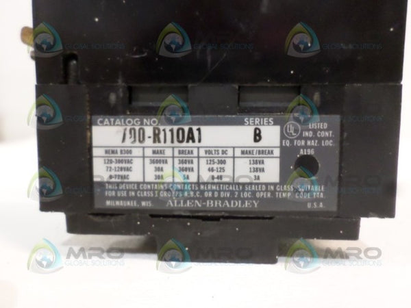 ALLEN BRADLEY 700-R110A1 SER. B RELAY UNMP