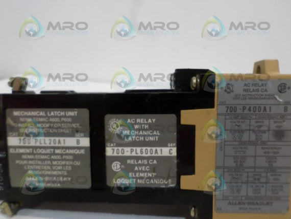ALLEN BRADLEY 700-PL600A1 SER. C UNMP