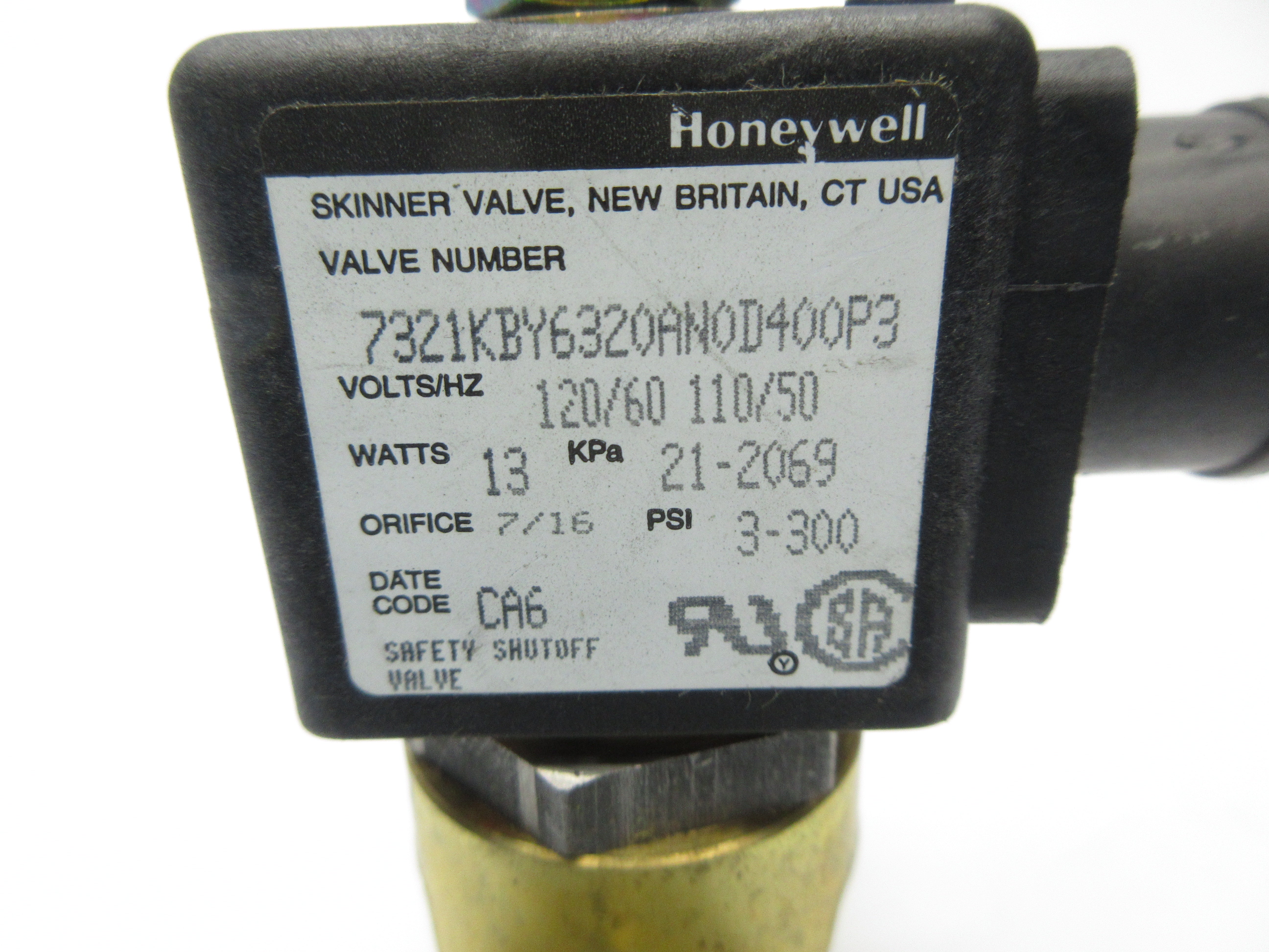 HONEYWELL 7321KBY6320AN0D400P3 110/120V 3-300PSI NSNP