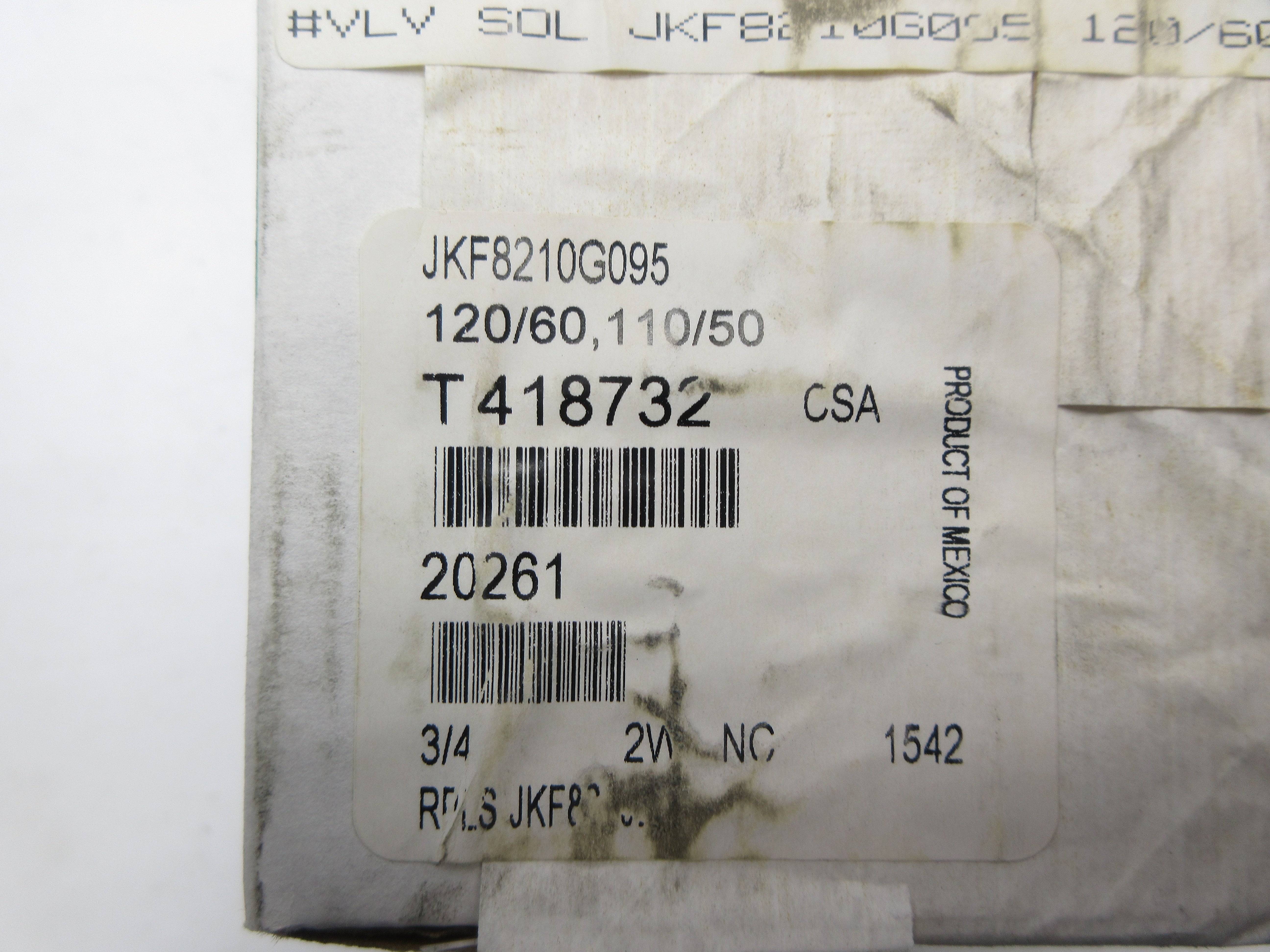 ASCO JKF8210G095 110/120V 3/4" NSFS