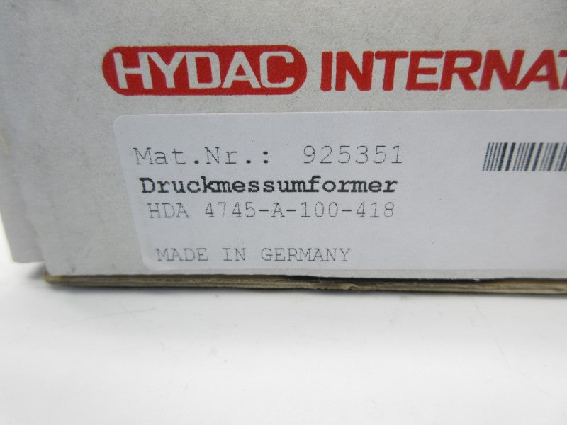 HYDAC HDA4745-A-100-418 925351 10-30VDC NSMP