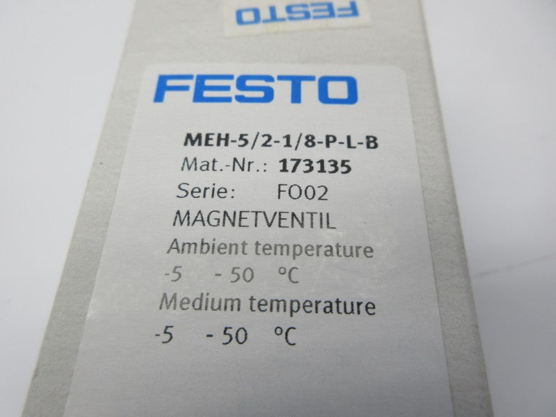 FESTO MEH-5/2-1/8-P-L-B 173135 24VDC NSMP