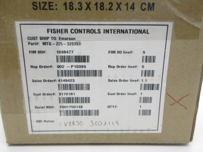 FISHER CONTROLS MTG-225-320393 NSMP