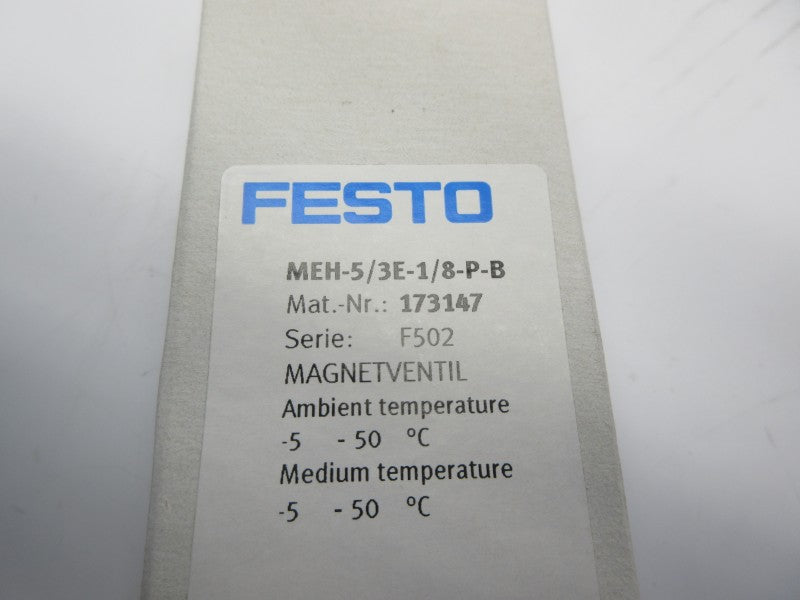FESTO MEH-5/3E-1/8-P-B 173147 24VDC NSMP