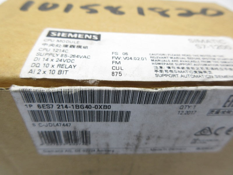 SIEMENS 6ES7 214-1BG40-0XB0 85-264VAC NSMP