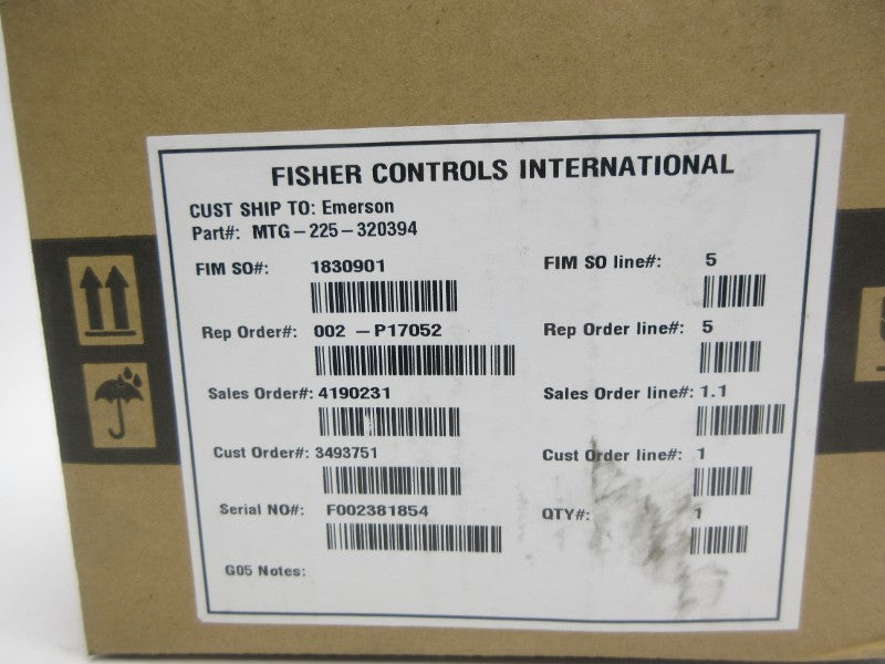 FISHER CONTROLS MTG-225-320394 NSMP