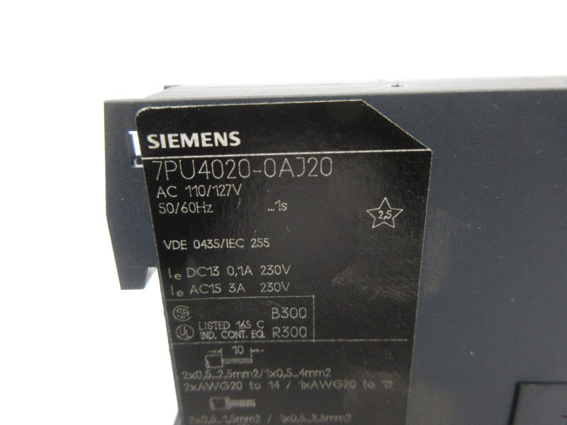 SIEMENS 7PU4020-0AJ20 110/127V 1S NSNP