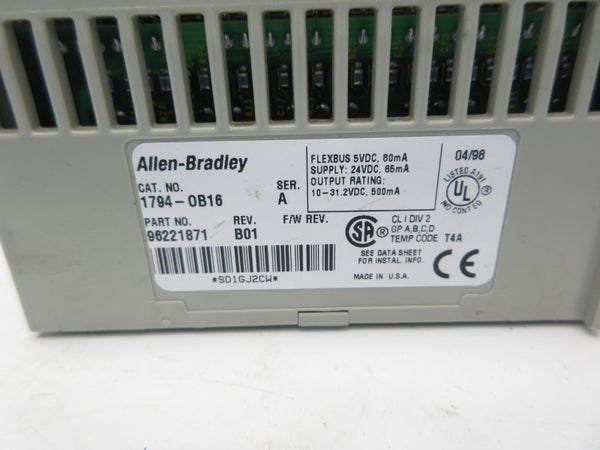 ALLEN BRADLEY 1794-OB16 SER. A 24VDC REV. B01 NSNP