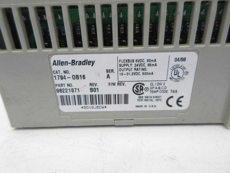 ALLEN BRADLEY 1794-OB16 SER. A 24VDC REV. B01 NSNP