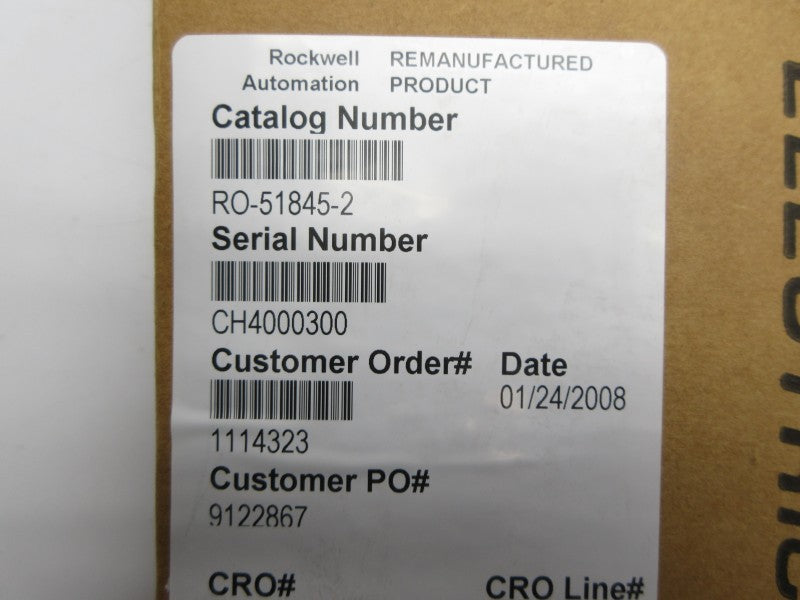 RELIANCE ELECTRIC RO-51845-2 REMAN