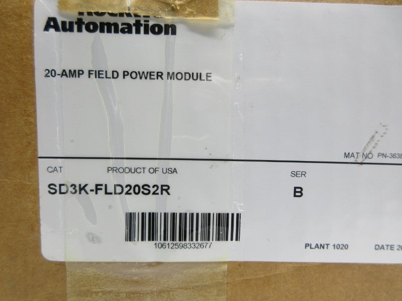 ROCKWELL AUTOMATION SD3K-FLD20S2R SER. B 230-380V 20A NSMP