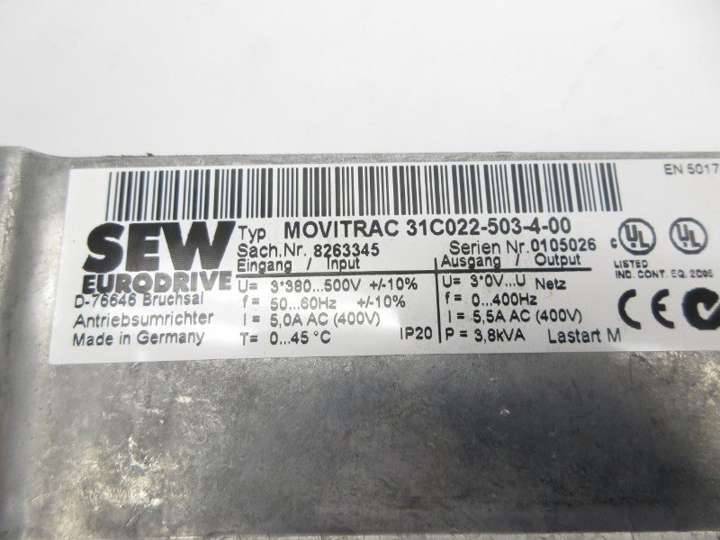 SEW MOVITRAC 31C022-503-4-00 500V NSNP