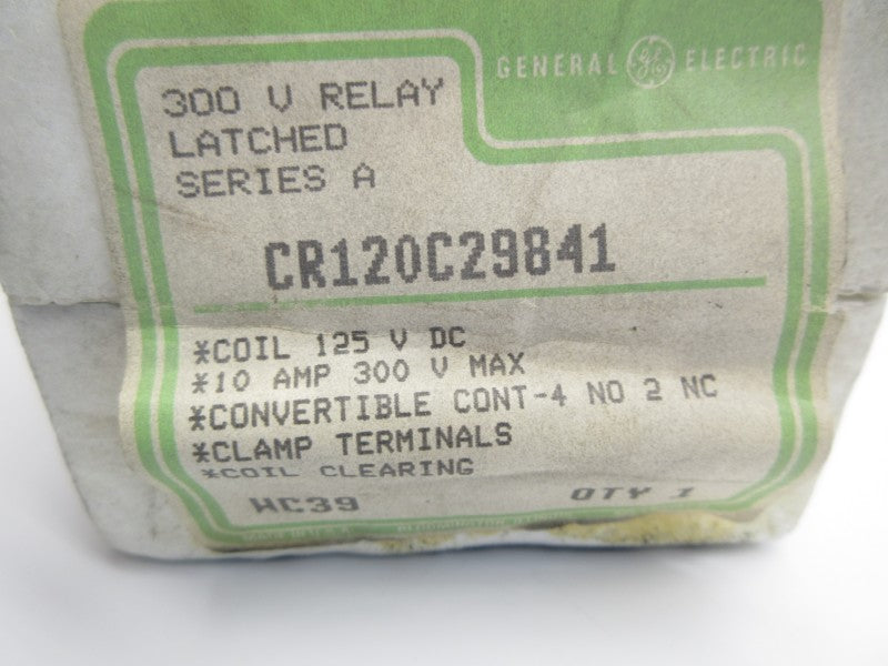 GENERAL ELECTRIC CR120C29841 SER. A 125VDC 10A NSMP