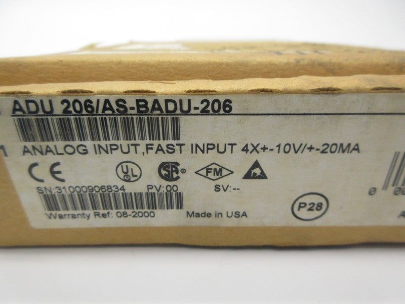 SCHNEIDER AUTOMATION ADU206/AS-BADU-206 10V NSMP
