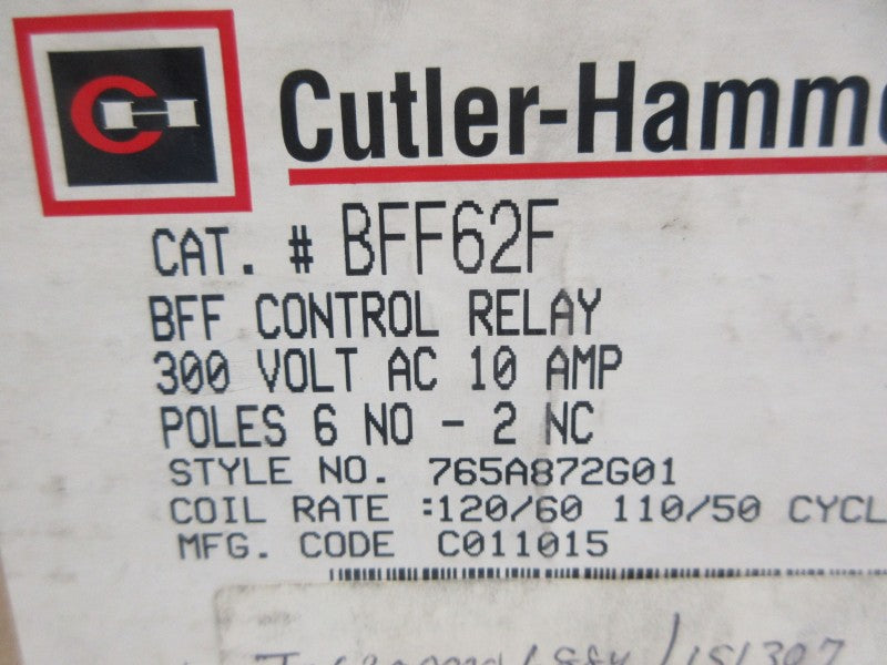 CUTLER HAMMER BFF62F 110/120V 10A NSMP