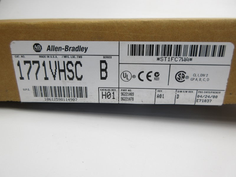 ALLEN BRADLEY 1771-VHSC SER. B F/W D NSMP