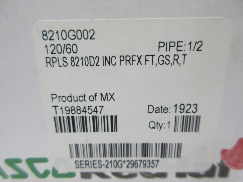 ASCO 8210G002 120V 5-200PSI 1/2" NSMP