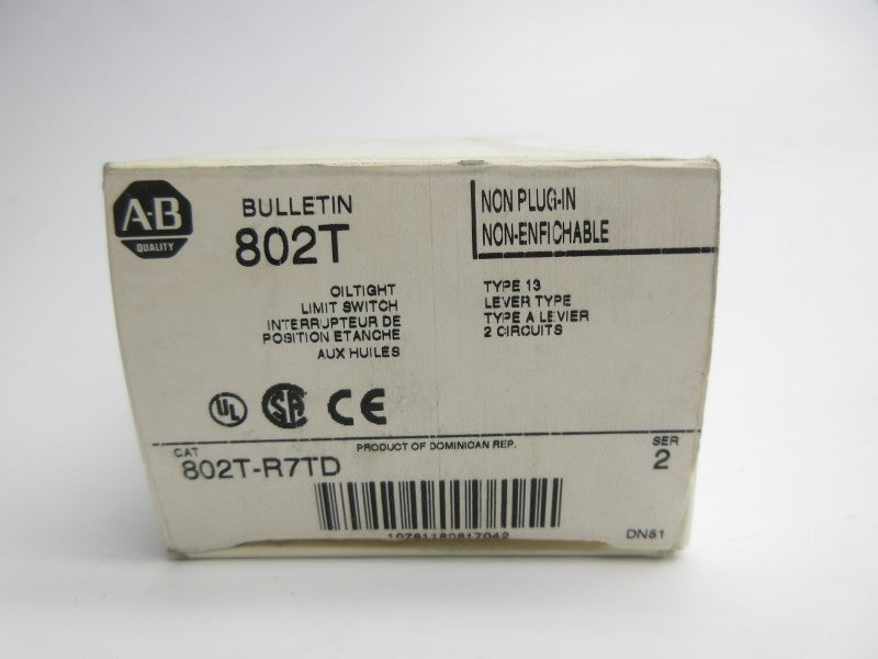 ALLEN BRADLEY 802T-R7TD SER. 2 120VAC 3A (WH) NSMP