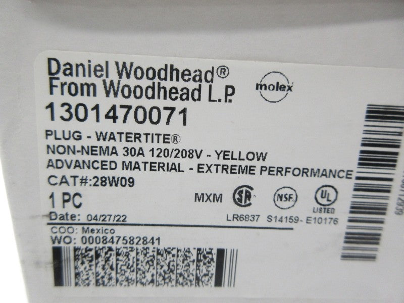 DANIEL WOODHEAD 28W09 1301470071 120/208V 30A NSMP