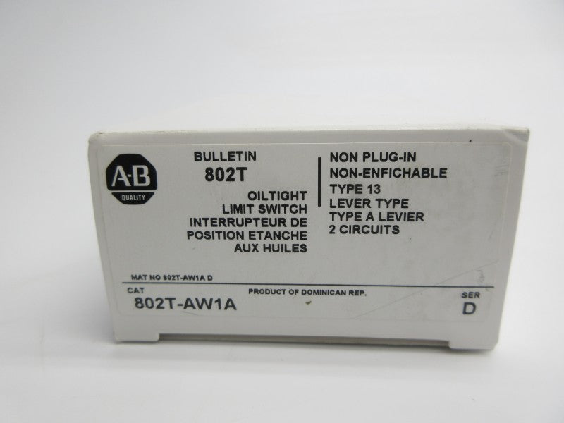 ALLEN BRADLEY 802T-AW1A SER. D (WH) NSMP