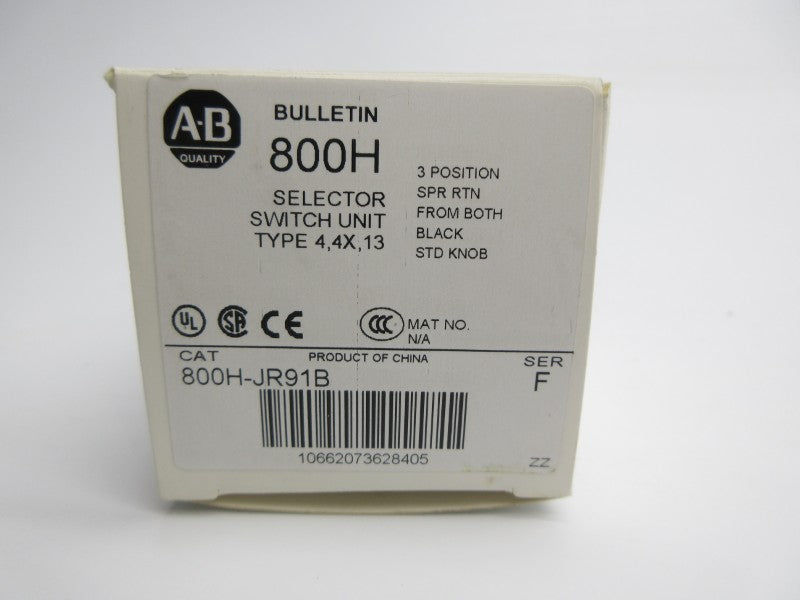 ALLEN BRADLEY 800H-JR91B SER. F (AS PICTURED) (WH) NSMP